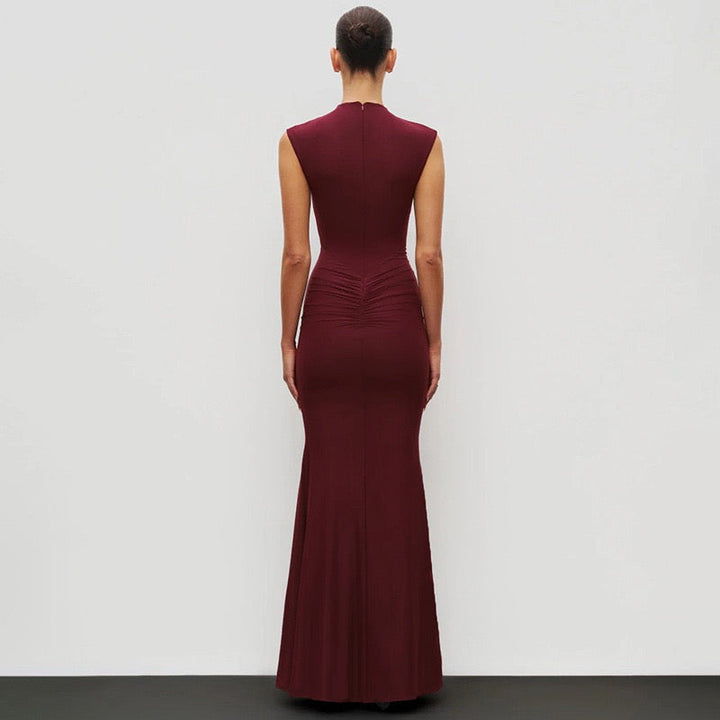 Maxi Dress with Ruching Design - Liran
