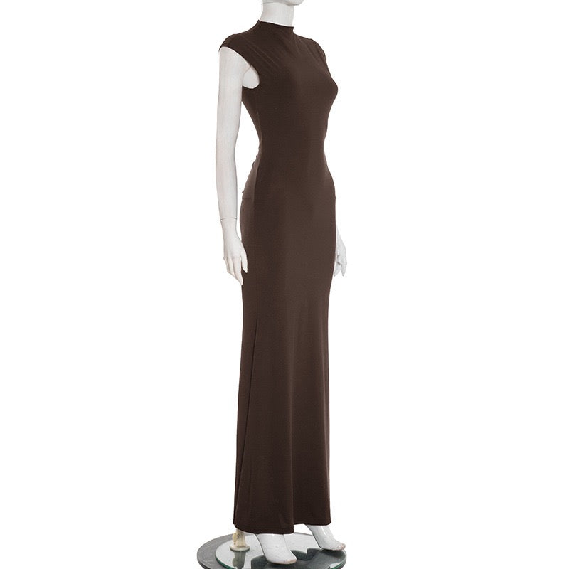 Maxi Dress with Ruching Design - Liran