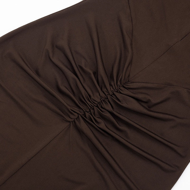 Maxi Dress with Ruching Design - Liran