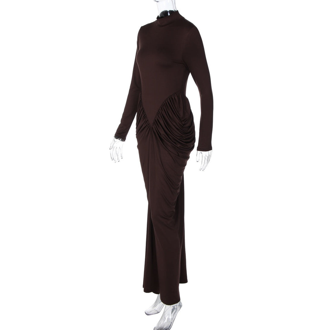 Maxi dress with pleated design - Nahora
