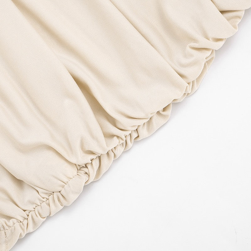 Mini Dress with Pleats and Open Back Design - SHIRI