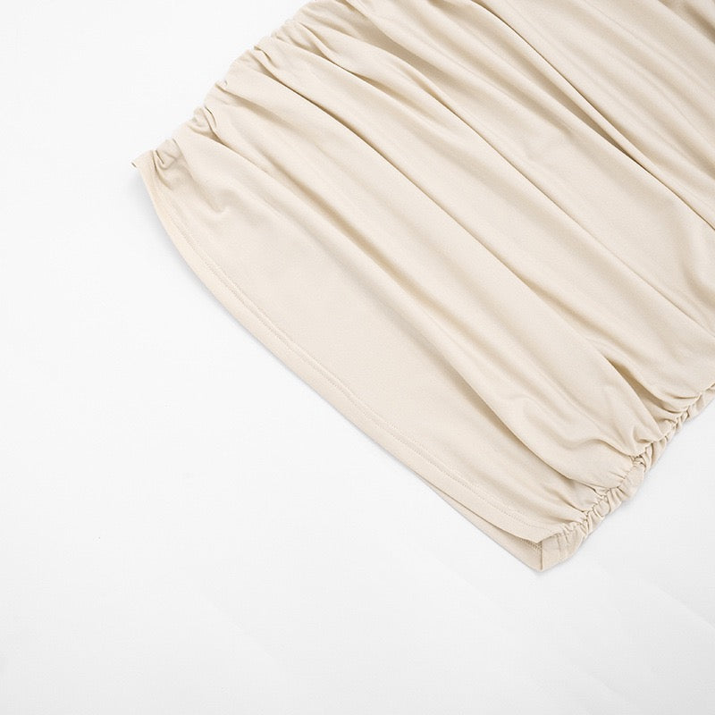 Mini Dress with Pleats and Open Back Design - SHIRI