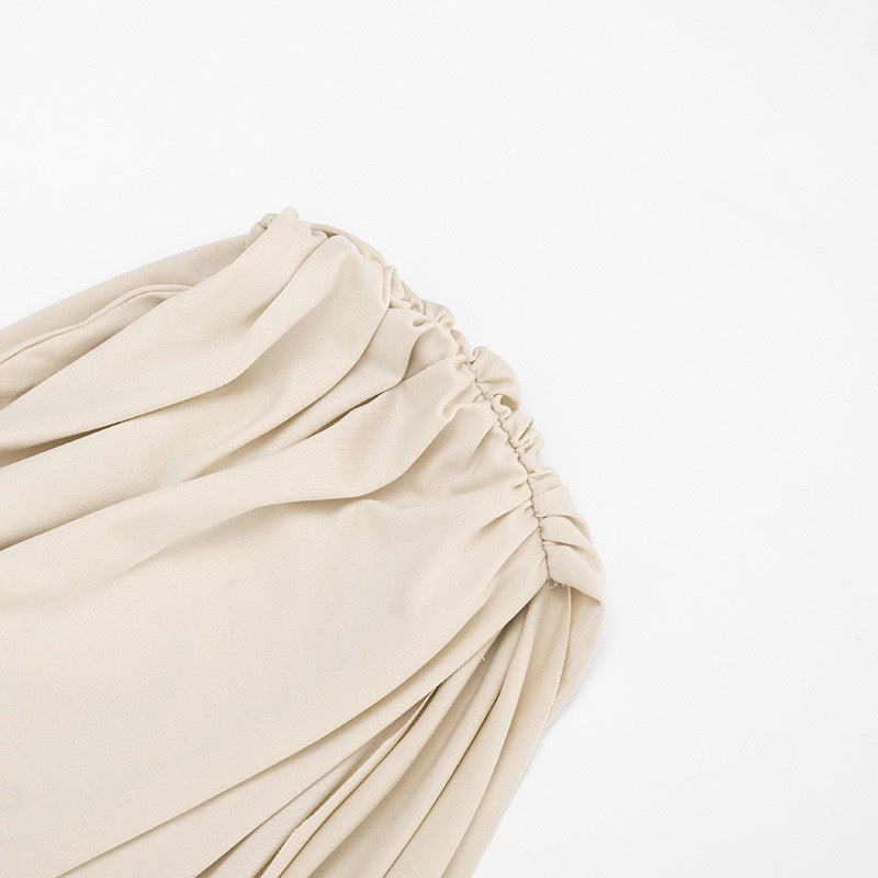 Mini Dress with Pleats and Open Back Design - SHIRI