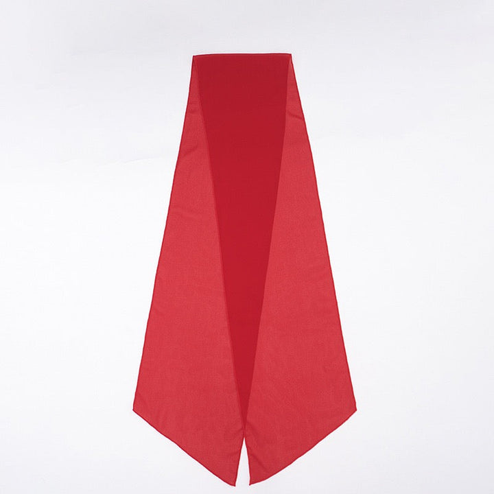 Strapless maxi dress with chiffon and matching scarf decoration - Gigi