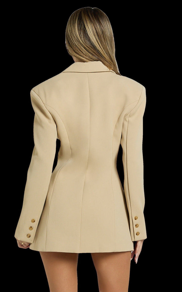 Tailored mini blazer dress with button design - Vittoria