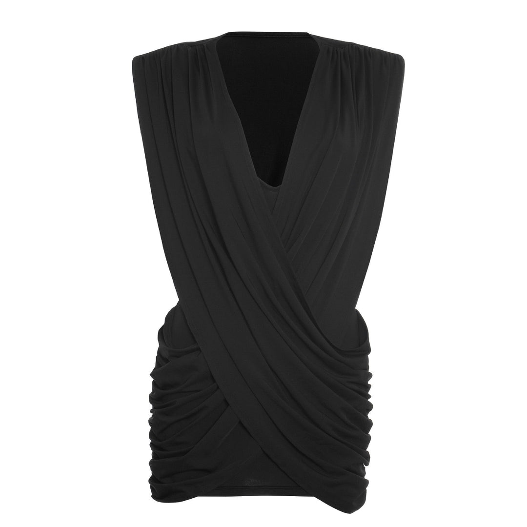 Mini dress with pleated design and open back - SHIRYAM