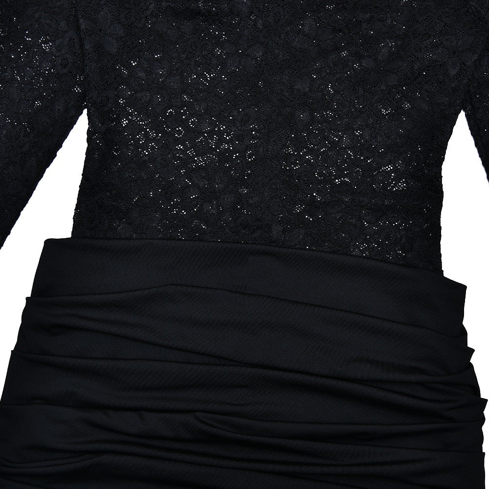 Mini dress with ruching and lace design - Jasella