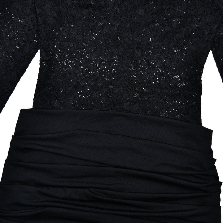 Mini dress with ruching and lace design - Jasella
