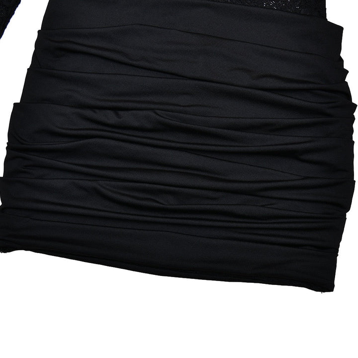 Mini dress with ruching and lace design - Jasella