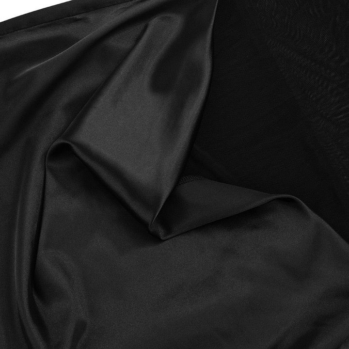 Satin Mini Dress with Mesh Design - Sandra