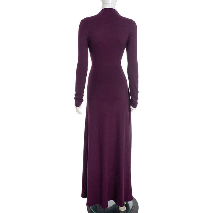 Maxi dress with ruching design and train - Hallel