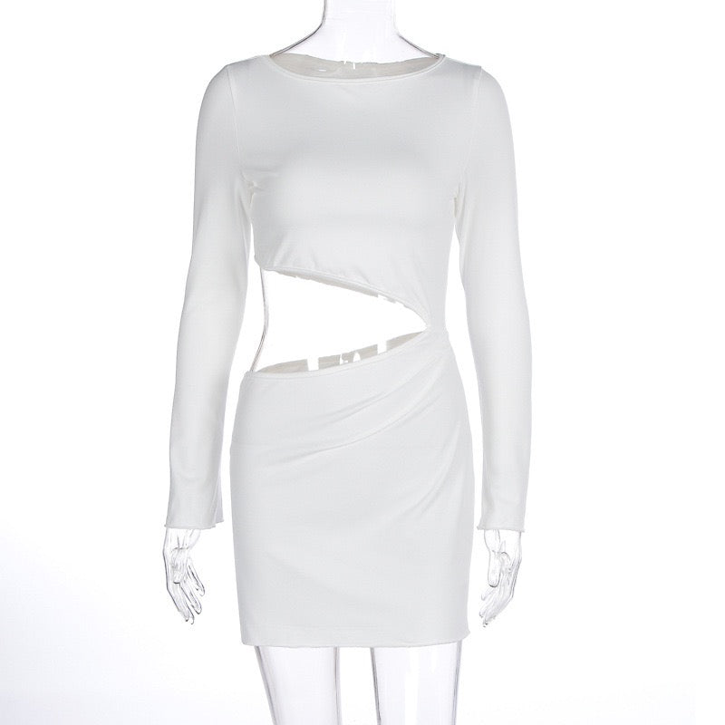 Mini satin dress with split design - Sheril