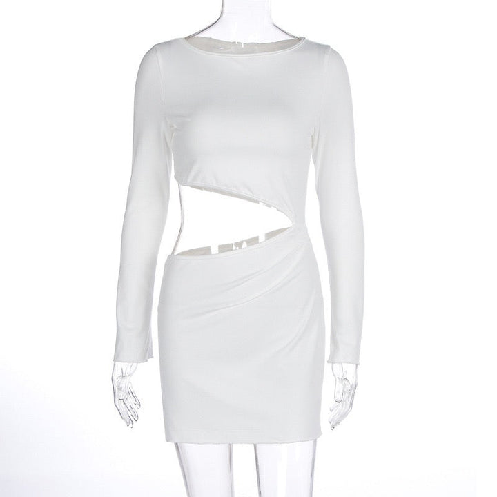 Mini satin dress with split design - Sheril