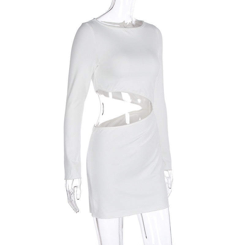 Mini satin dress with split design - Sheril