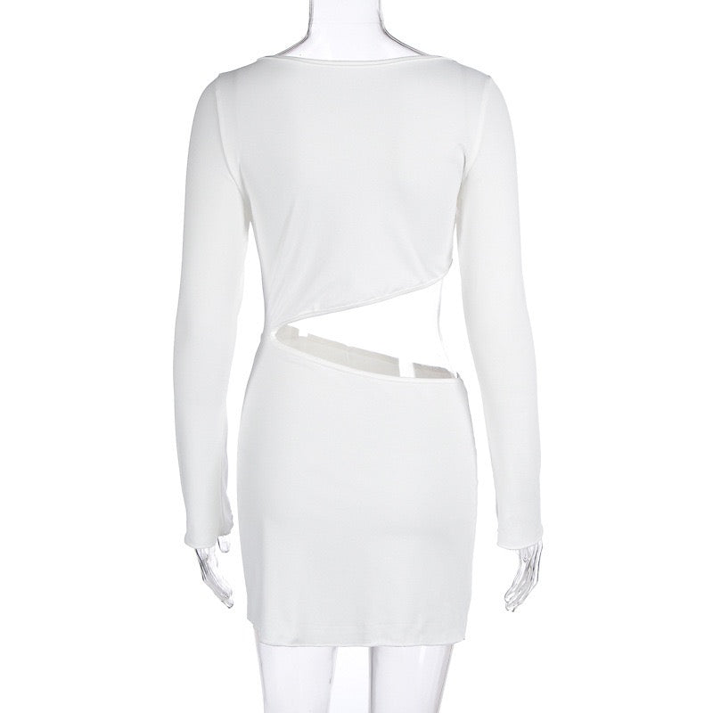 Mini satin dress with split design - Sheril
