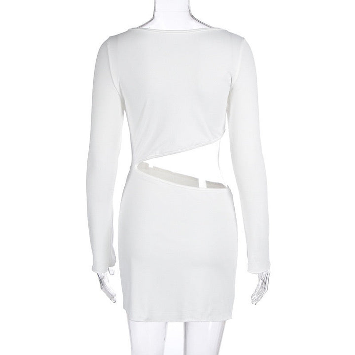 Mini satin dress with split design - Sheril