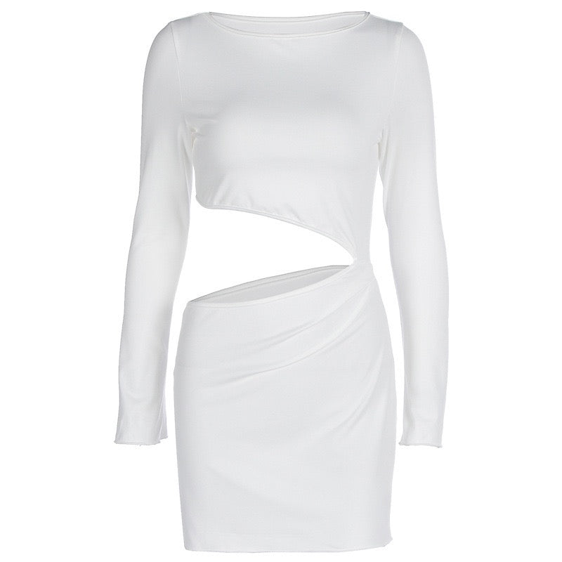 Mini satin dress with split design - Sheril