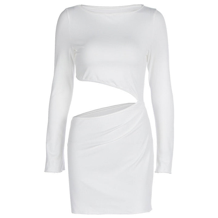 Mini satin dress with split design - Sheril