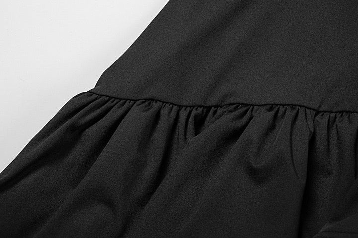 Strapless ruffled maxi dress with asymmetric tie at the back - Laverna