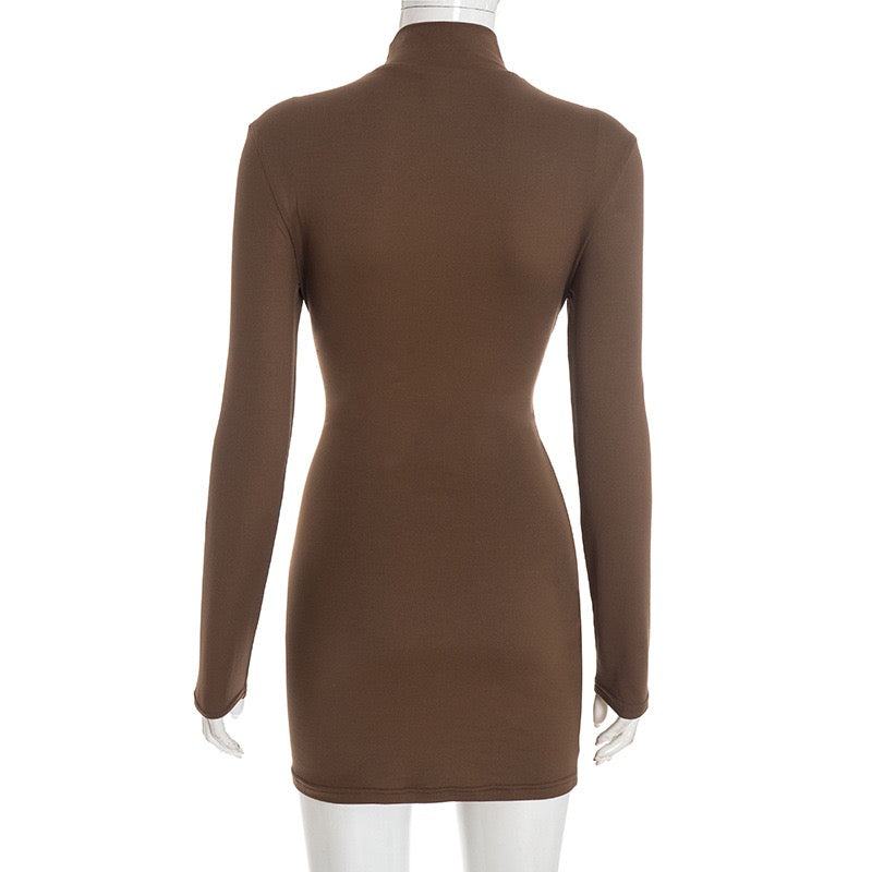 Mini dress with cross pleats design - Valen