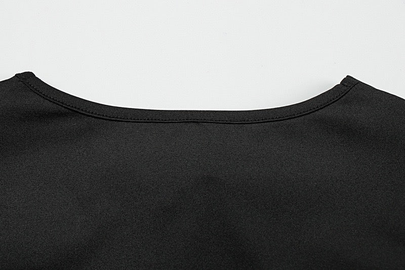 Maxi dress with cutouts and buckles, collar detail - VINNY