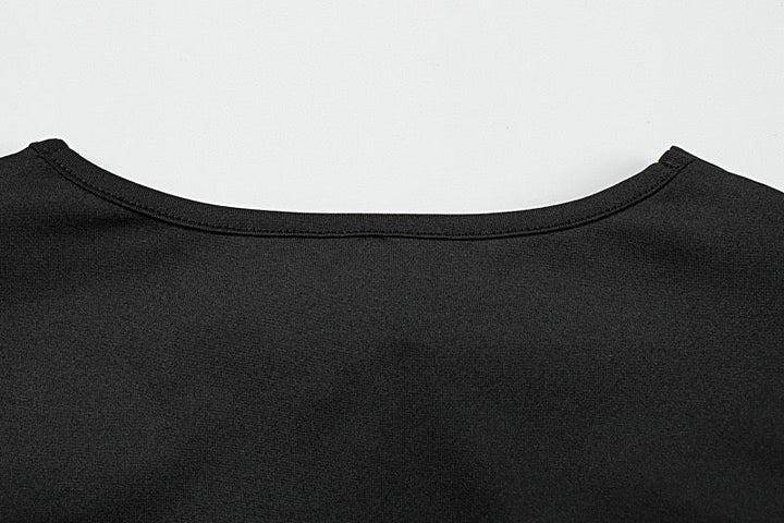 Maxi dress with cutouts and buckles, collar detail - VINNY