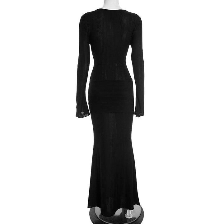 Maxi dress with cross bell sleeves design - Neta