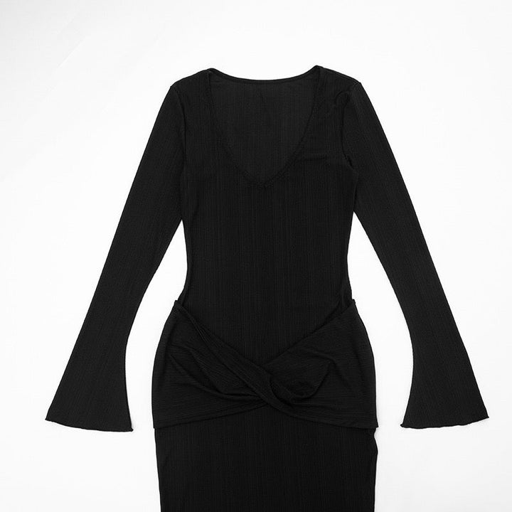 Maxi dress with cross bell sleeves design - Neta