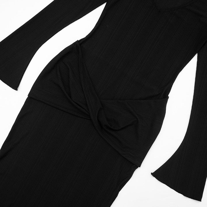 Maxi dress with cross bell sleeves design - Neta