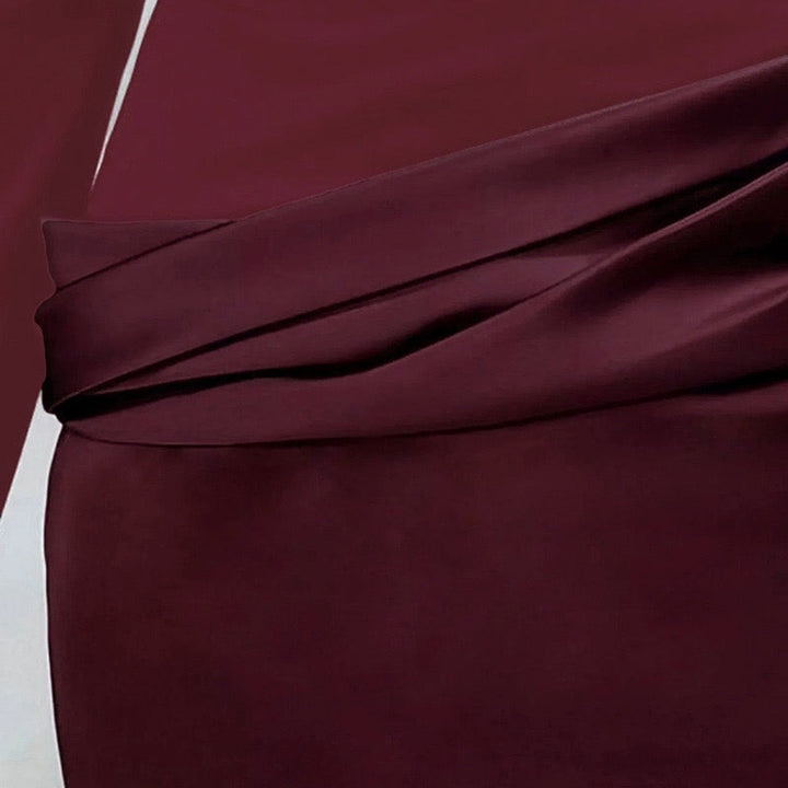 Maxi dress with satin turtleneck design - Shiraz