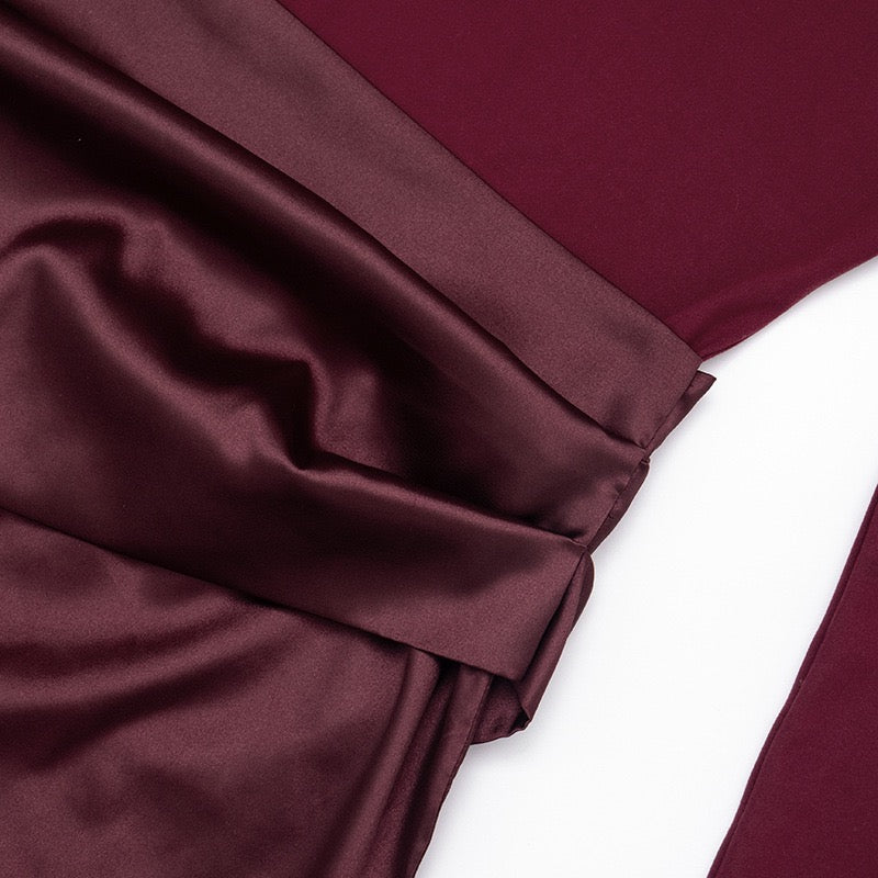 Maxi dress with satin turtleneck design - Shiraz