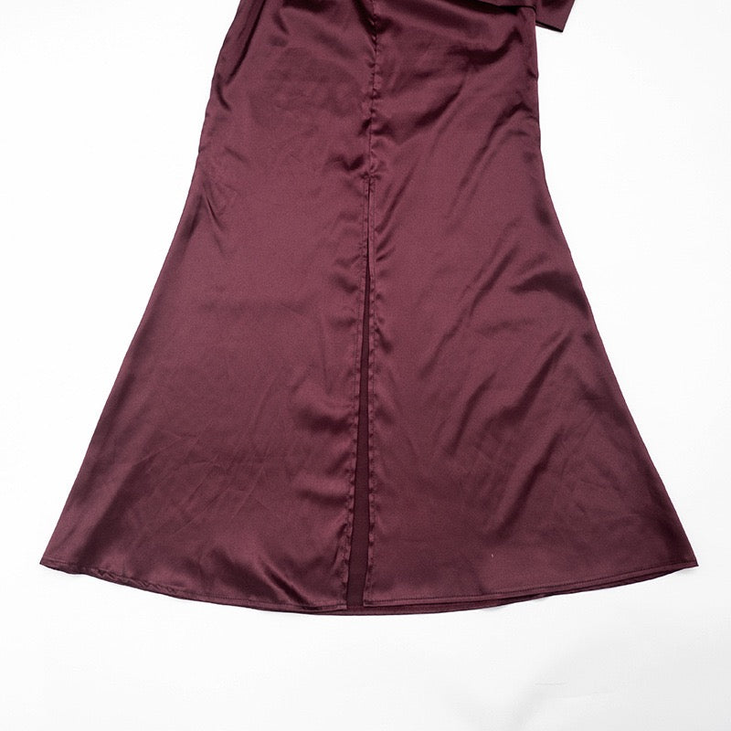 Maxi dress with satin turtleneck design - Shiraz