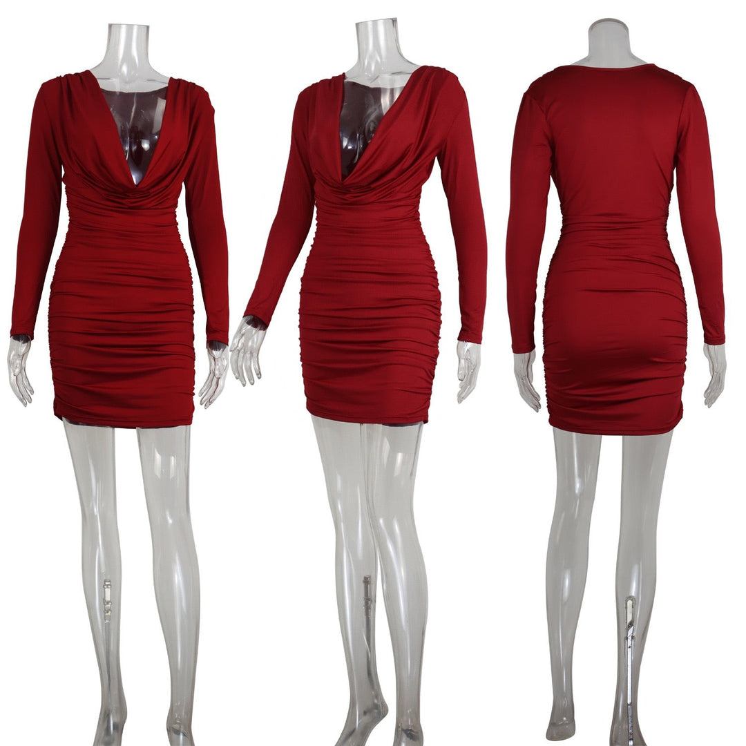 Mini dress with pleats design - Karin