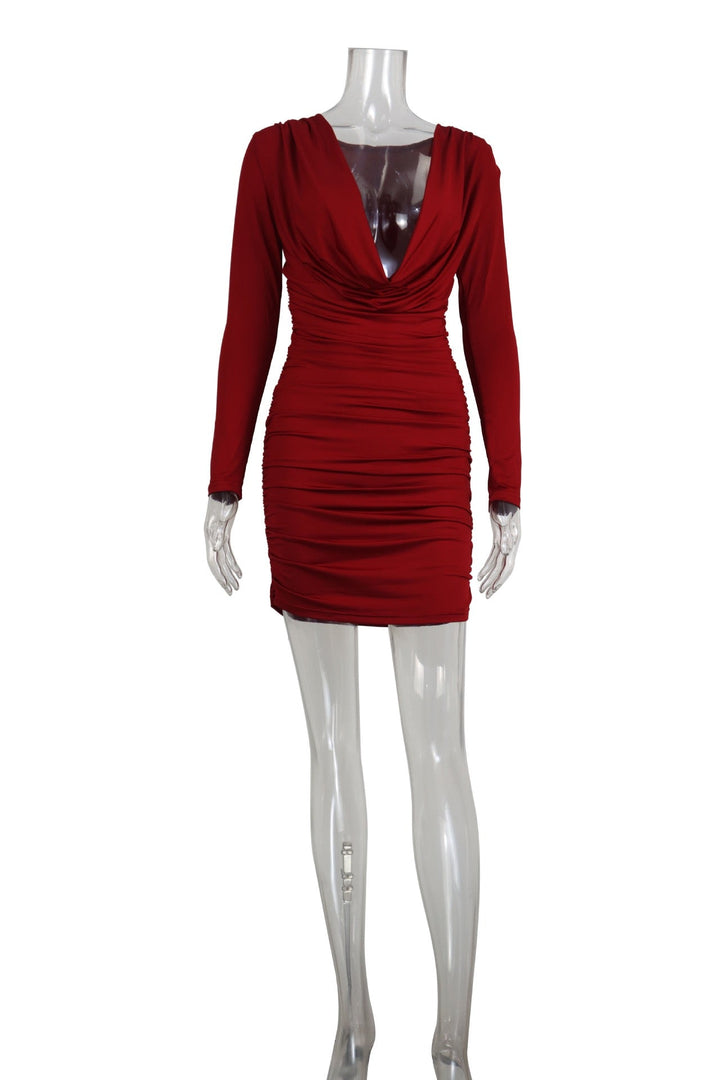 Mini dress with pleats design - Karin