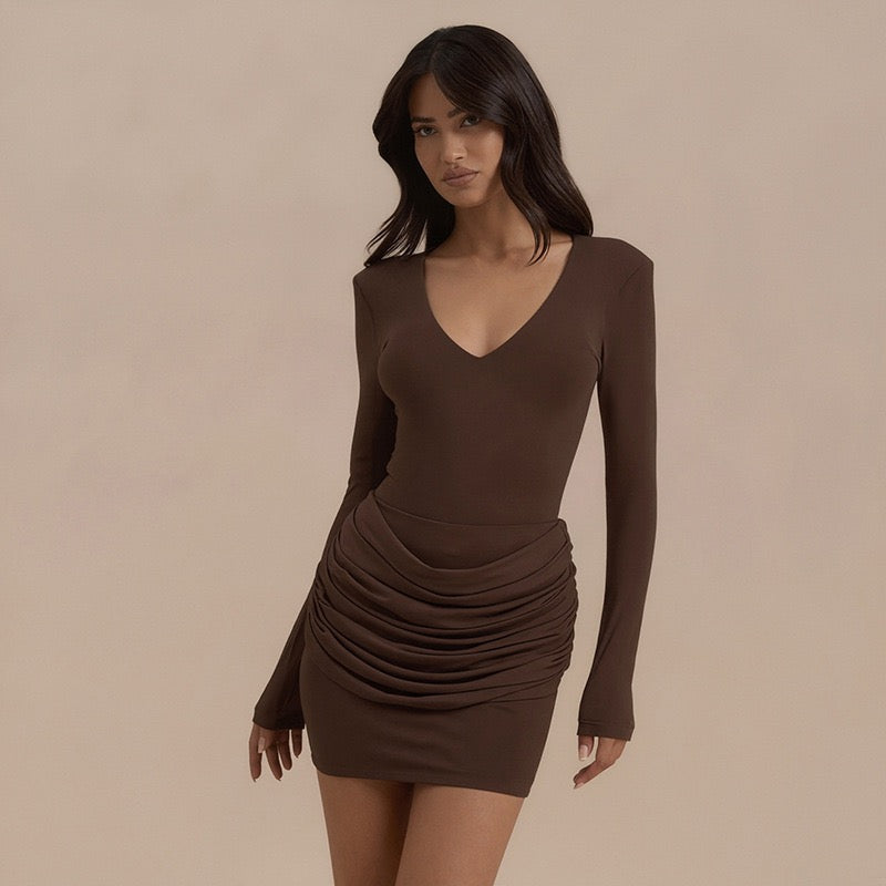 Mini dress with pleats design - Yariv