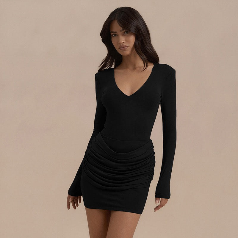 Mini dress with pleats design - Yariv