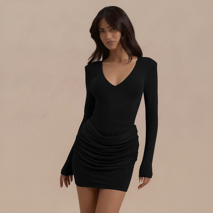 Mini dress with pleats design - Yariv