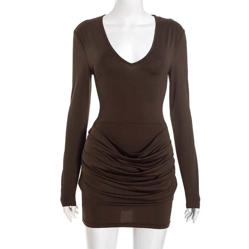 Mini dress with pleats design - Yariv