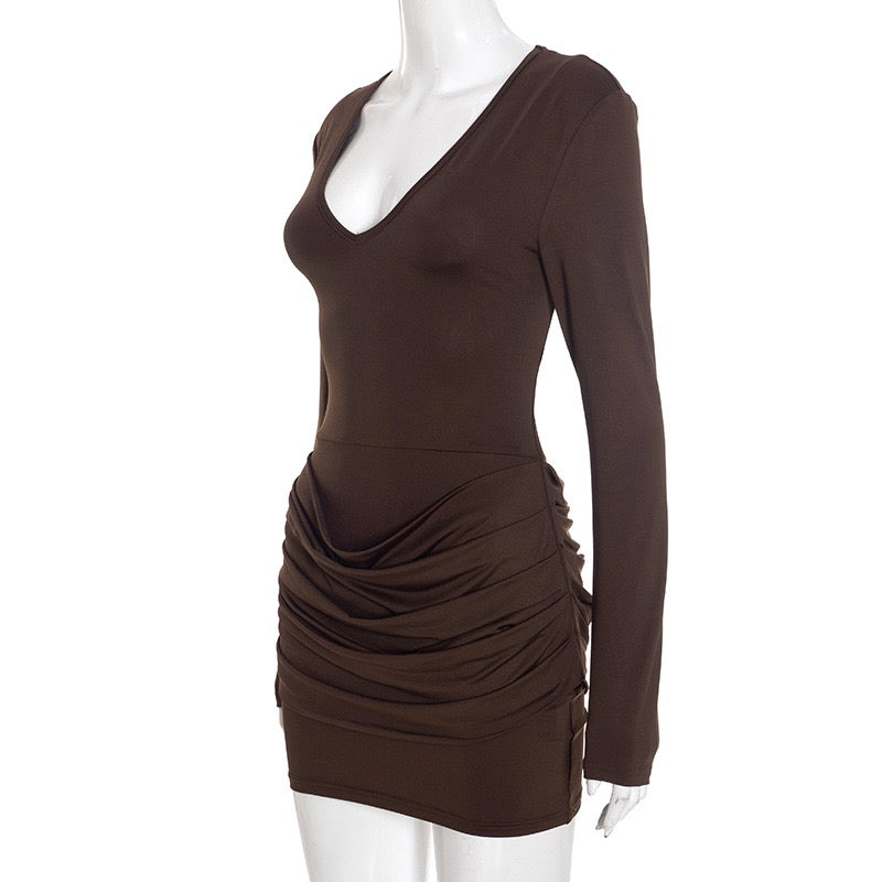 Mini dress with pleats design - Yariv