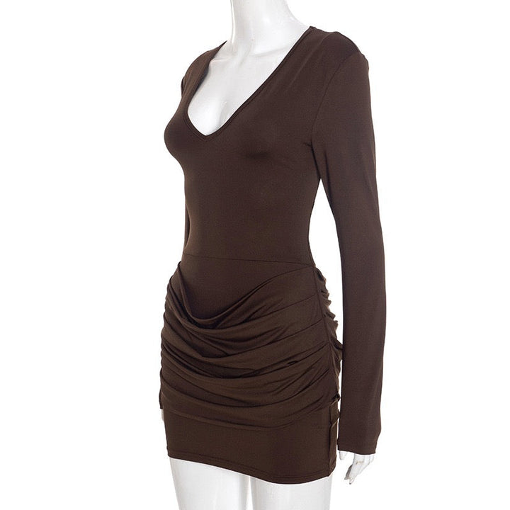 Mini dress with pleats design - Yariv