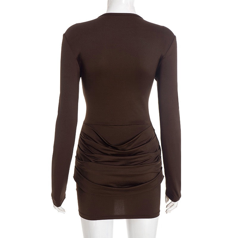 Mini dress with pleats design - Yariv
