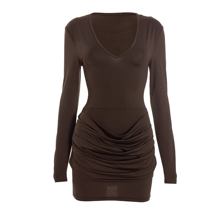 Mini dress with pleats design - Yariv