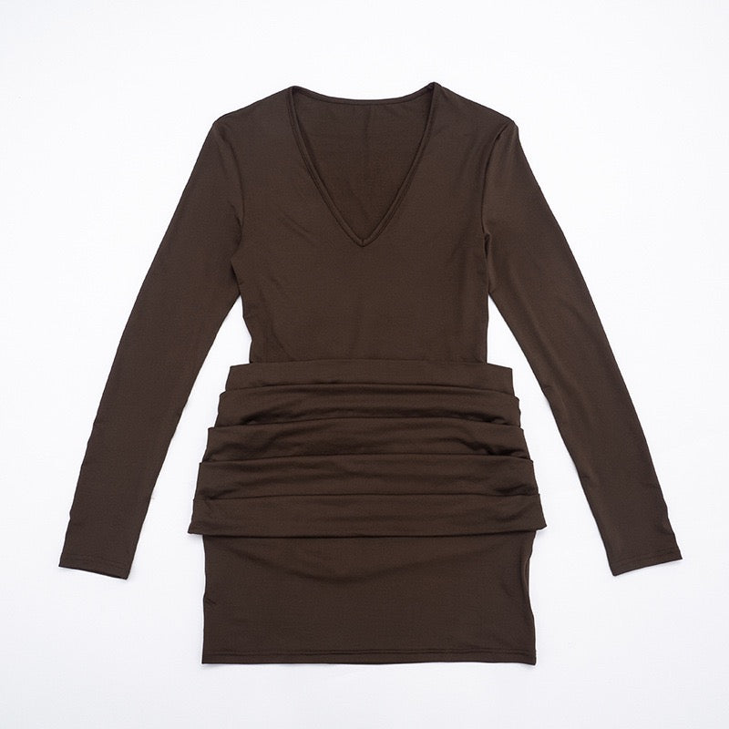 Mini dress with pleats design - Yariv