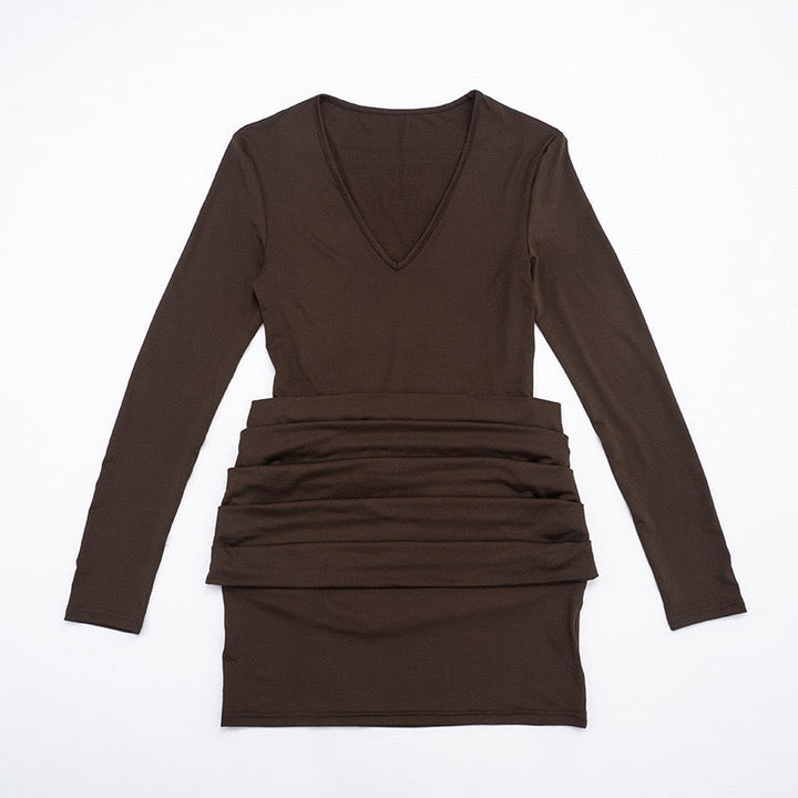 Mini dress with pleats design - Yariv