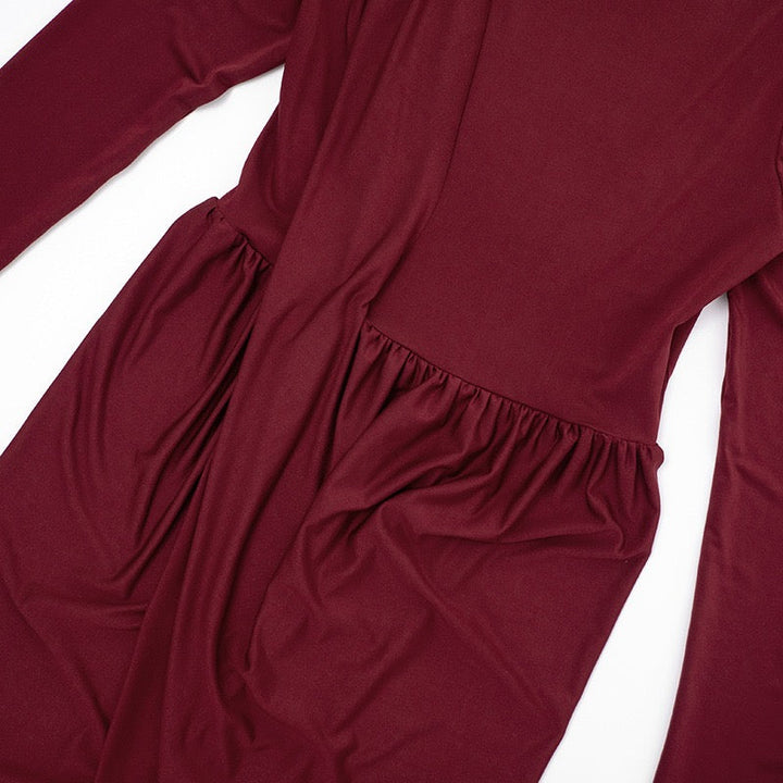 Maxi dress with ruching design and slit - Jacky