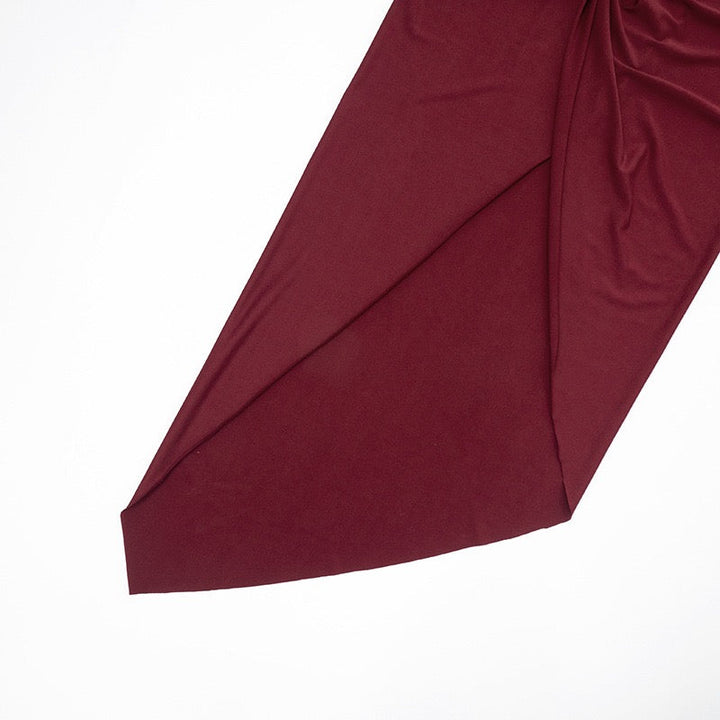 Maxi dress with ruching design and slit - Jacky