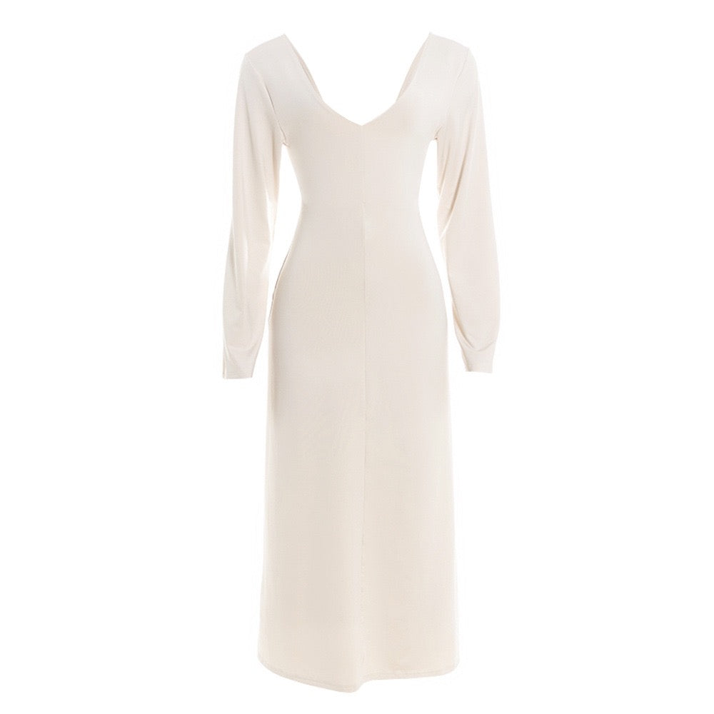Maxi dress with open back and tie design - Galit