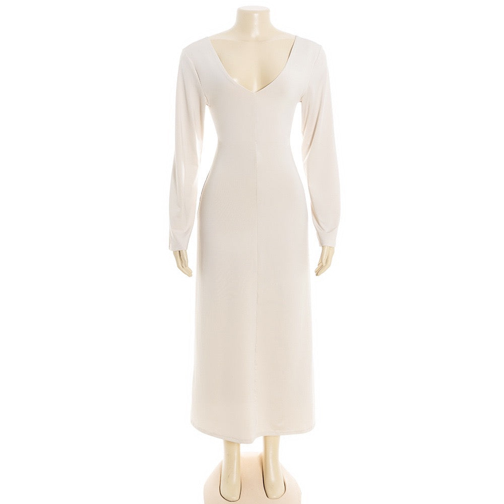 Maxi dress with open back and tie design - Galit