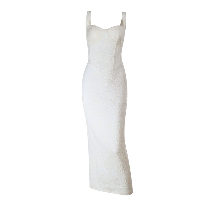 Floral-embroidered maxi dress – Nurit