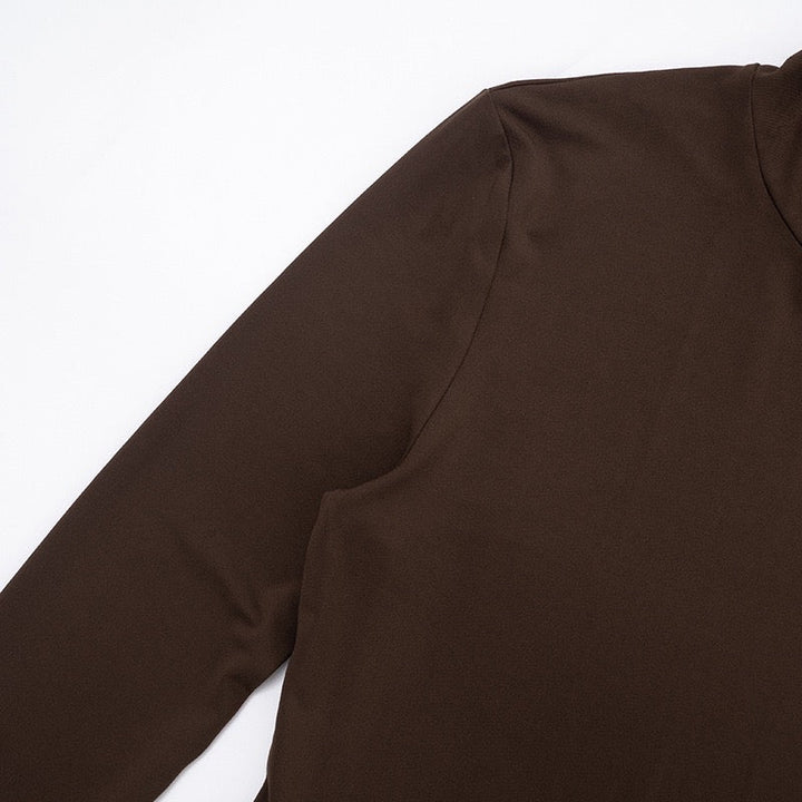 Maxi turtleneck dress with ruching design - Dalit